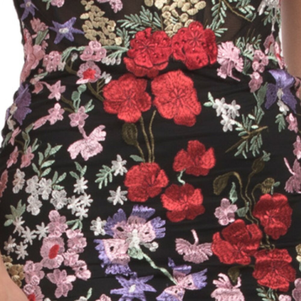 MAC DUGGAL Sleeveless Embroidered Floral Gown - Picture 4 of 5